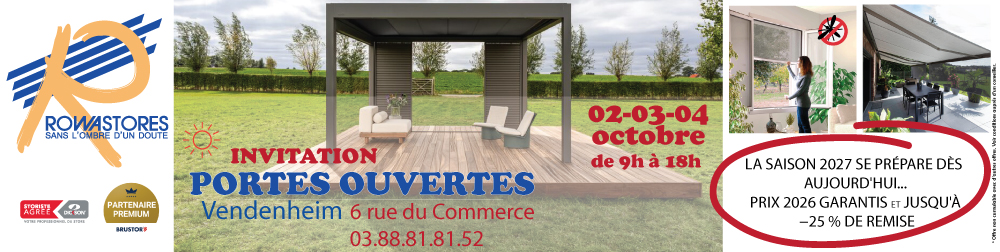 Bannière des portes ouvertes RowaStores en Alsace